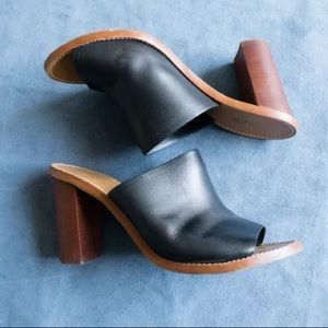 J Crew Marlow Mules Size 9.5 Black #b7906